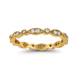 Eternity Round Wedding Band Ring Simulated CZ 925 Sterling Silver