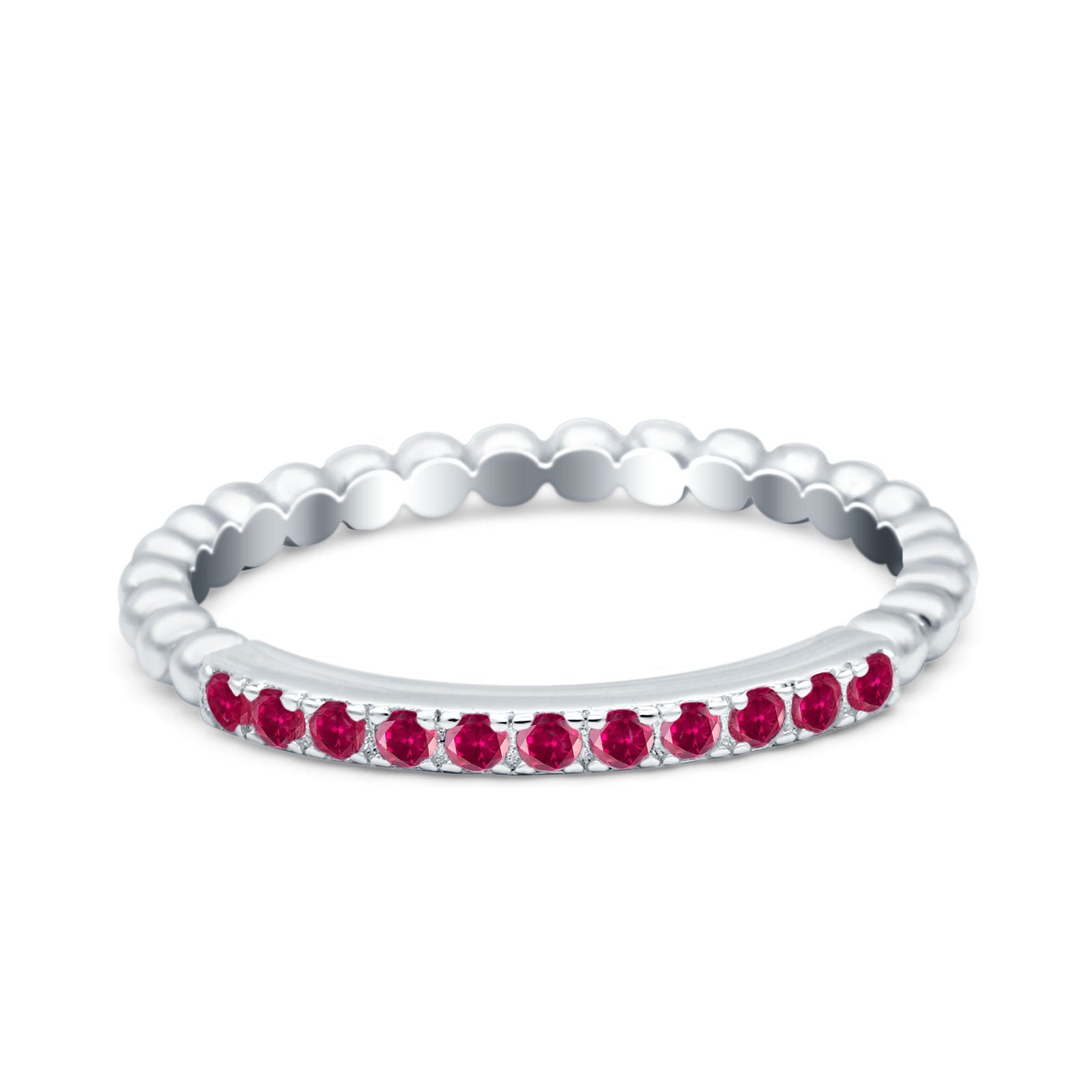 Infinity Twisted Half Eternity Wedding Band Ring Round Simulated Cubic Zirconia 925 Sterling Silver