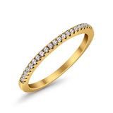 Eternity Wedding Band Ring Round Simulated CZ 925 Sterling Silver