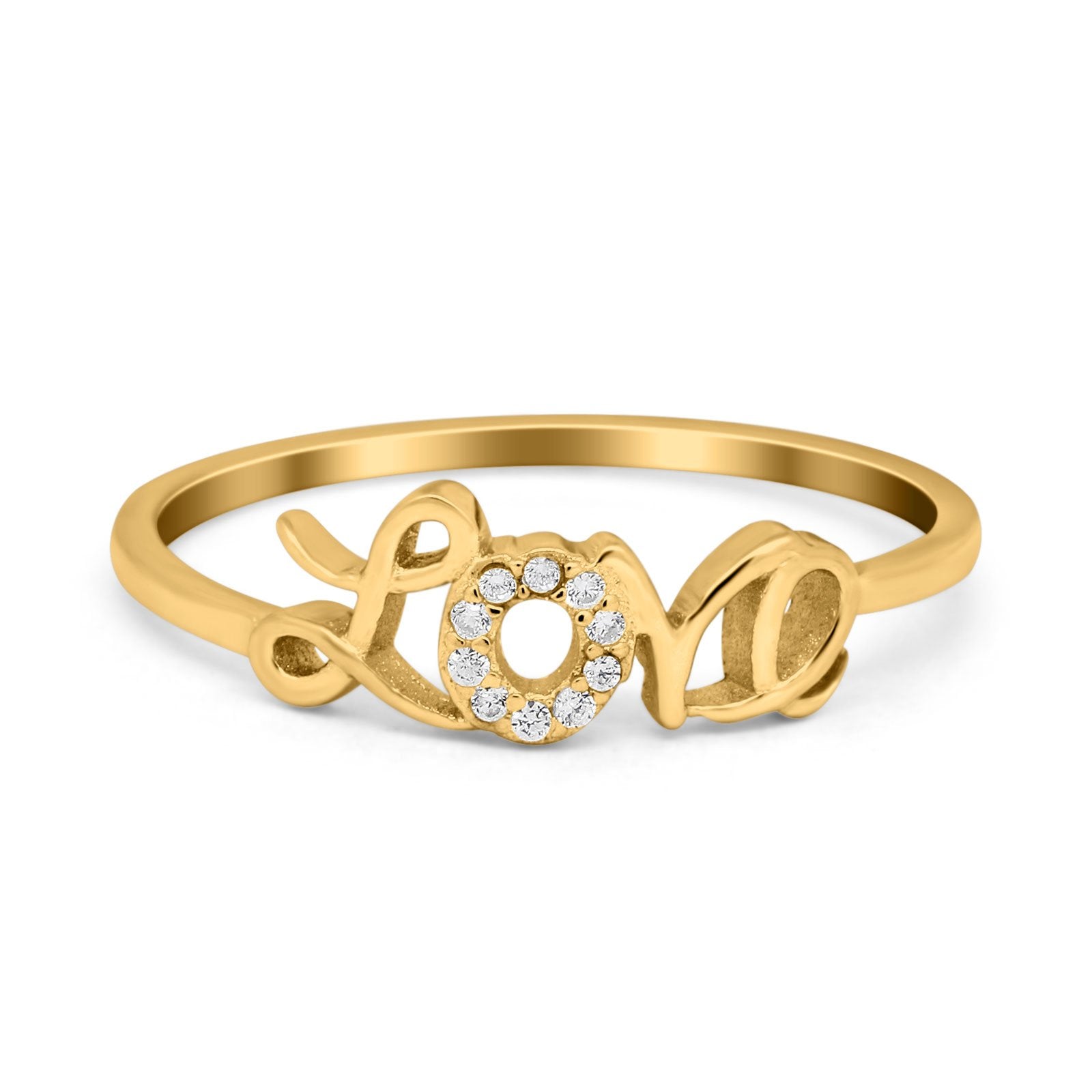 Engagement Eternity Love Ring Round Simulated Cubic Zirconia 925 Sterling Silver