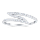 Fashion Half Eternity Ring Round Simulated Cubic Zirconia 925 Sterling Silver (5mm)