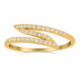 Fashion Half Eternity Ring Round Simulated Cubic Zirconia 925 Sterling Silver (5mm)