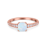 Cushion Cut Bridal Wedding Ring Simulated Cubic Zirconia 925 Sterling Silver