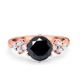 Art Deco Solitaire Wedding Ring Simulated Cubic Zirconia 925 Sterling Silver