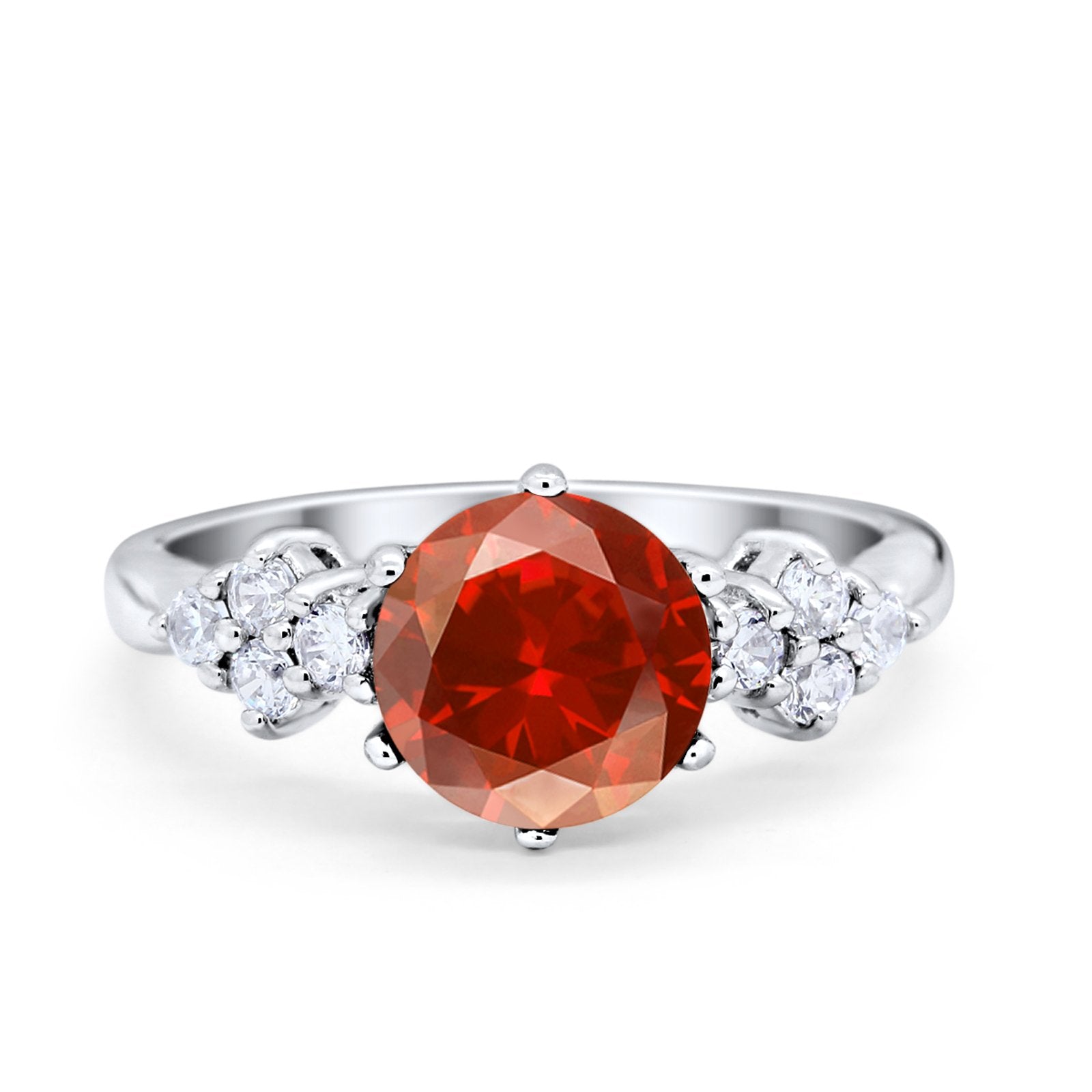 Art Deco Solitaire Wedding Ring Simulated Cubic Zirconia 925 Sterling Silver