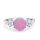 Art Deco Solitaire Wedding Ring Simulated Cubic Zirconia 925 Sterling Silver