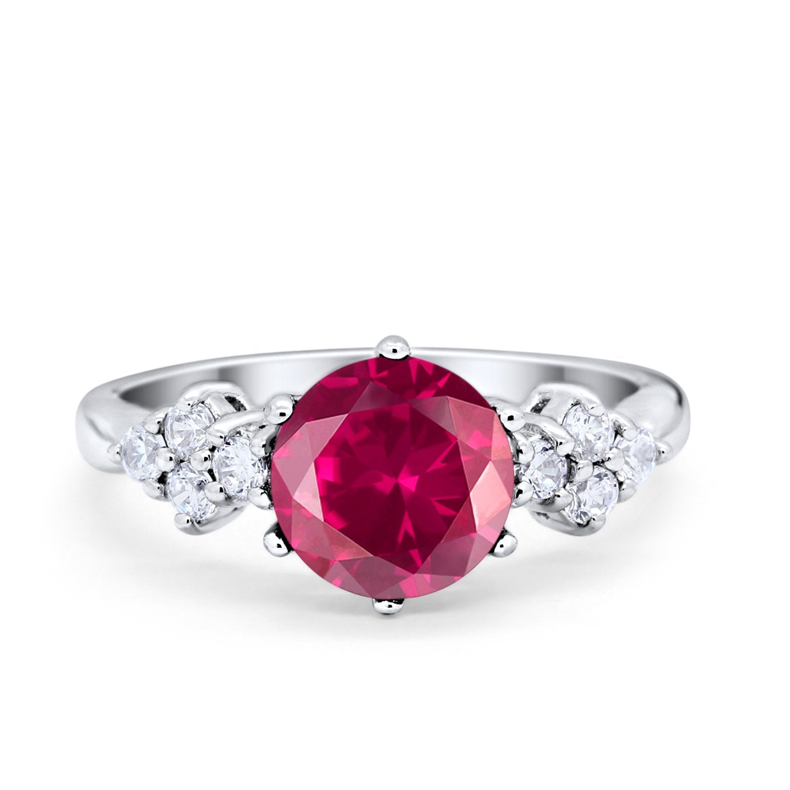 Art Deco Solitaire Wedding Ring Simulated Cubic Zirconia 925 Sterling Silver