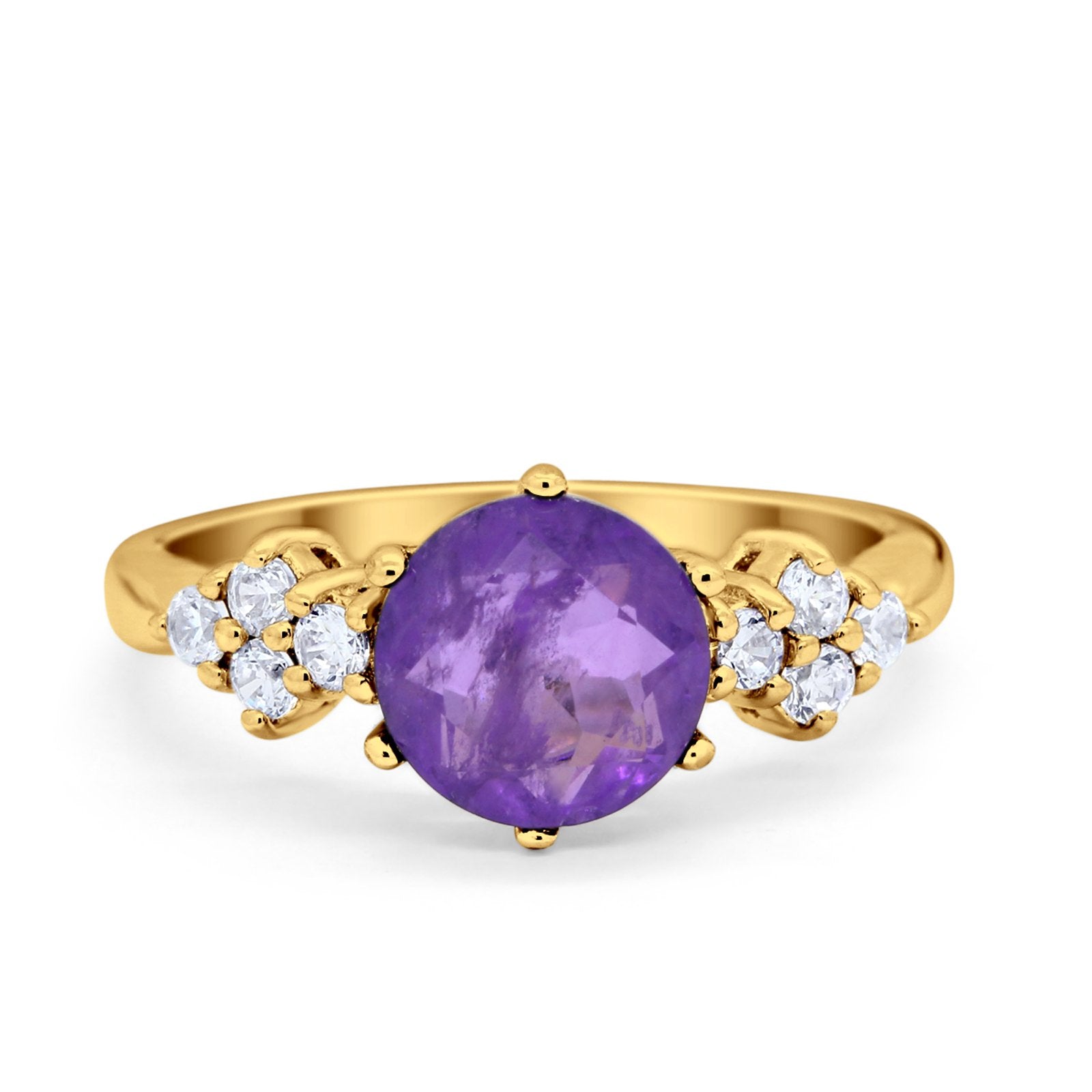 Art Deco Solitaire Wedding Ring Simulated Cubic Zirconia 925 Sterling Silver