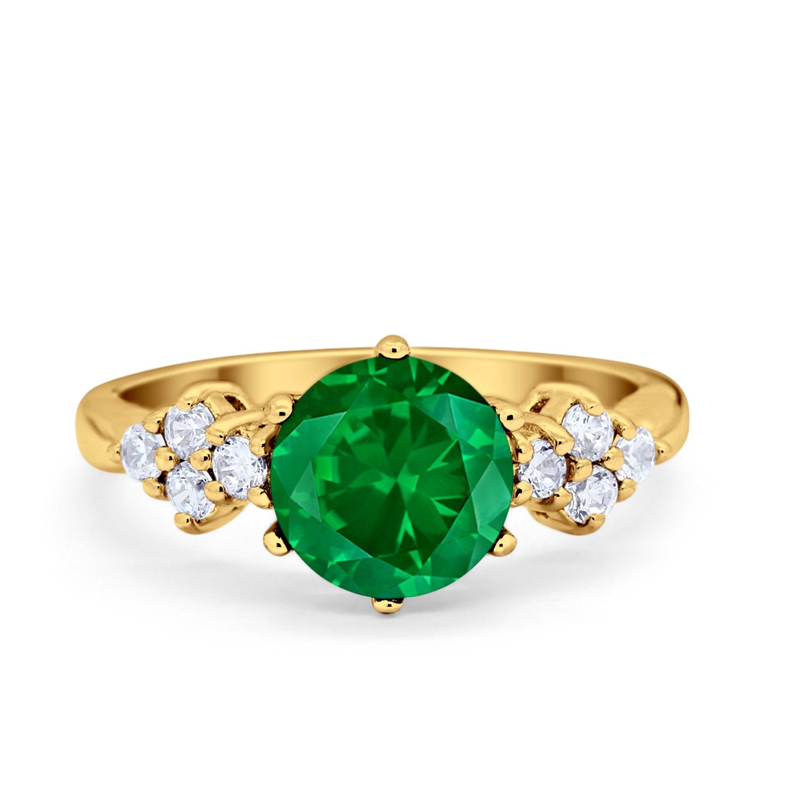 Art Deco Solitaire Wedding Ring Simulated Cubic Zirconia 925 Sterling Silver