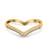 Half Eternity Heart Band Wedding Ring Round Simulated Cubic Zirconia 925 Sterling Silver (4mm)