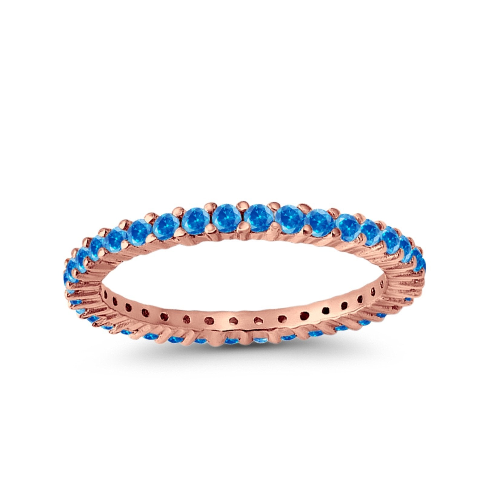 Full Eternity Wedding Band Round Simulated CZ Ring 925 Sterling Silver