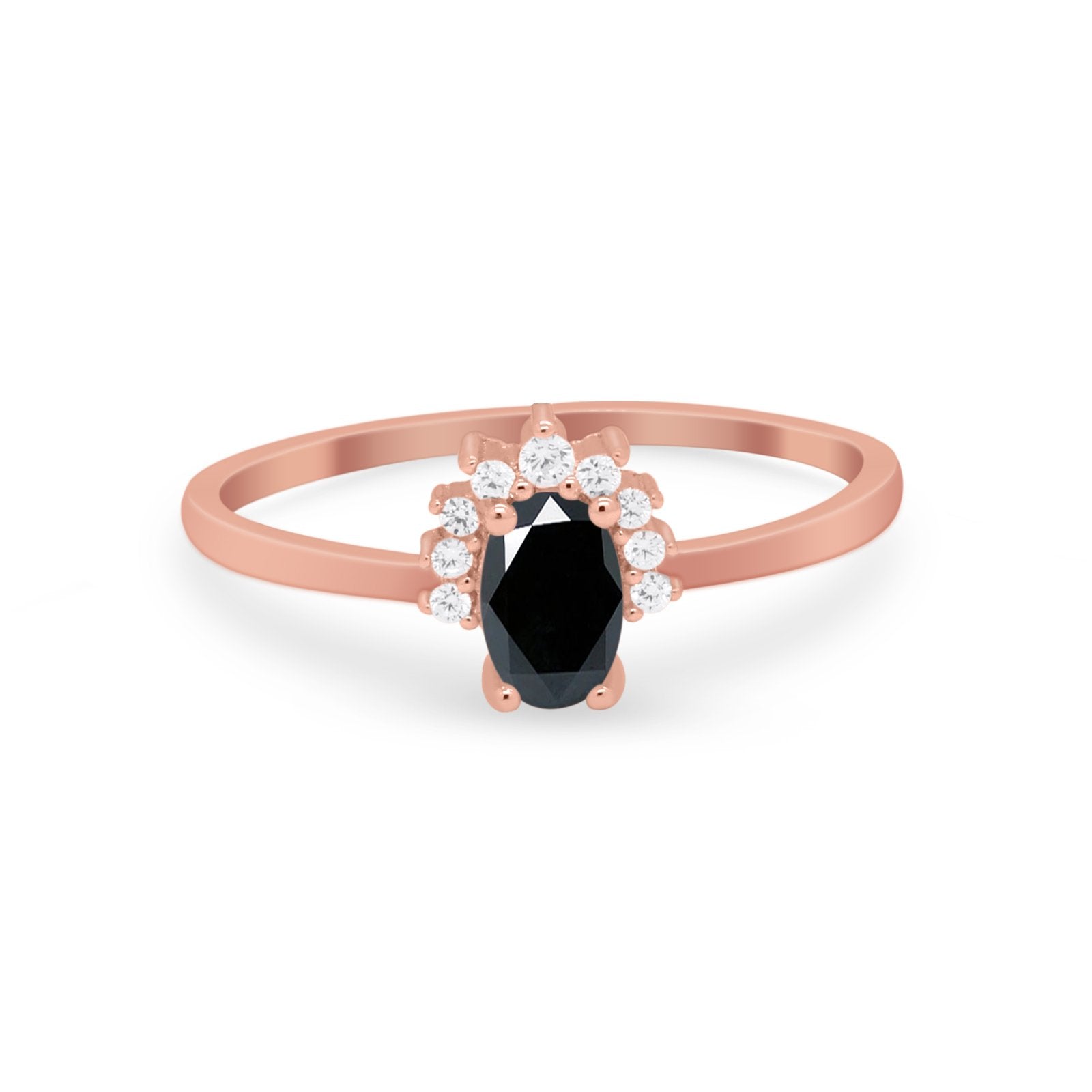 Petite Dainty Thumb Ring Round Simulated Cubic Zirconia 925 Sterling Silver