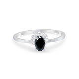 Petite Dainty Thumb Ring Round Simulated Cubic Zirconia 925 Sterling Silver