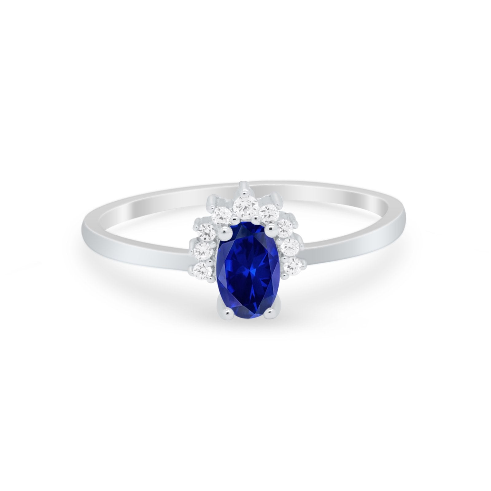 Petite Dainty Thumb Ring Round Simulated Cubic Zirconia 925 Sterling Silver