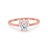 Petite Dainty Thumb Ring Round Simulated Cubic Zirconia 925 Sterling Silver