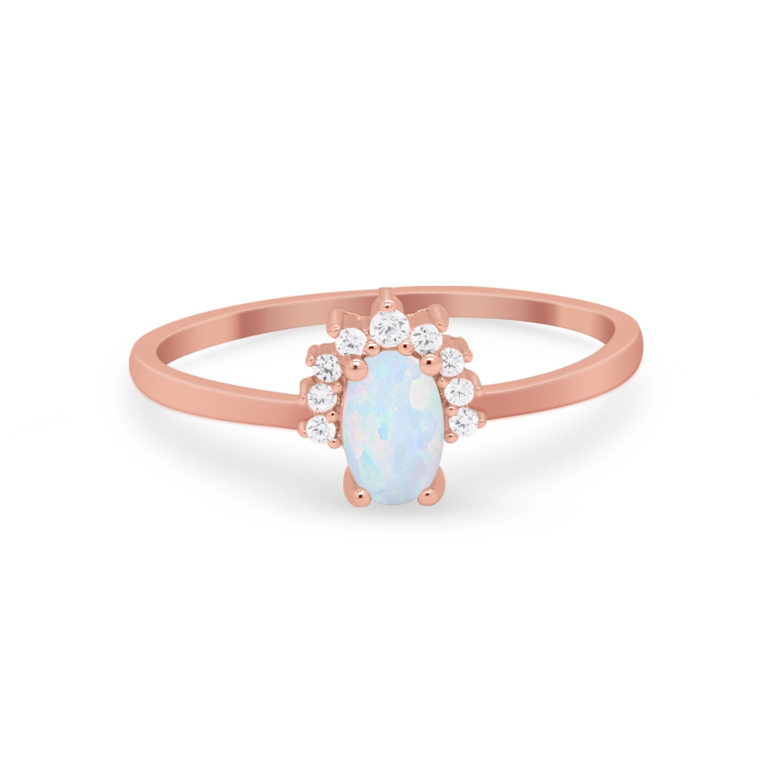 Petite Dainty Thumb Ring Round Simulated Cubic Zirconia 925 Sterling Silver