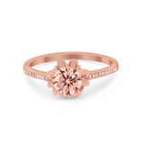 Vintage Style Engagement Ring Simulated Cubic Zirconia 925 Sterling Silver