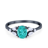 Oval Art Deco Wedding Engagement Ring Marquise Cubic Zirconia 925 Sterling Silver