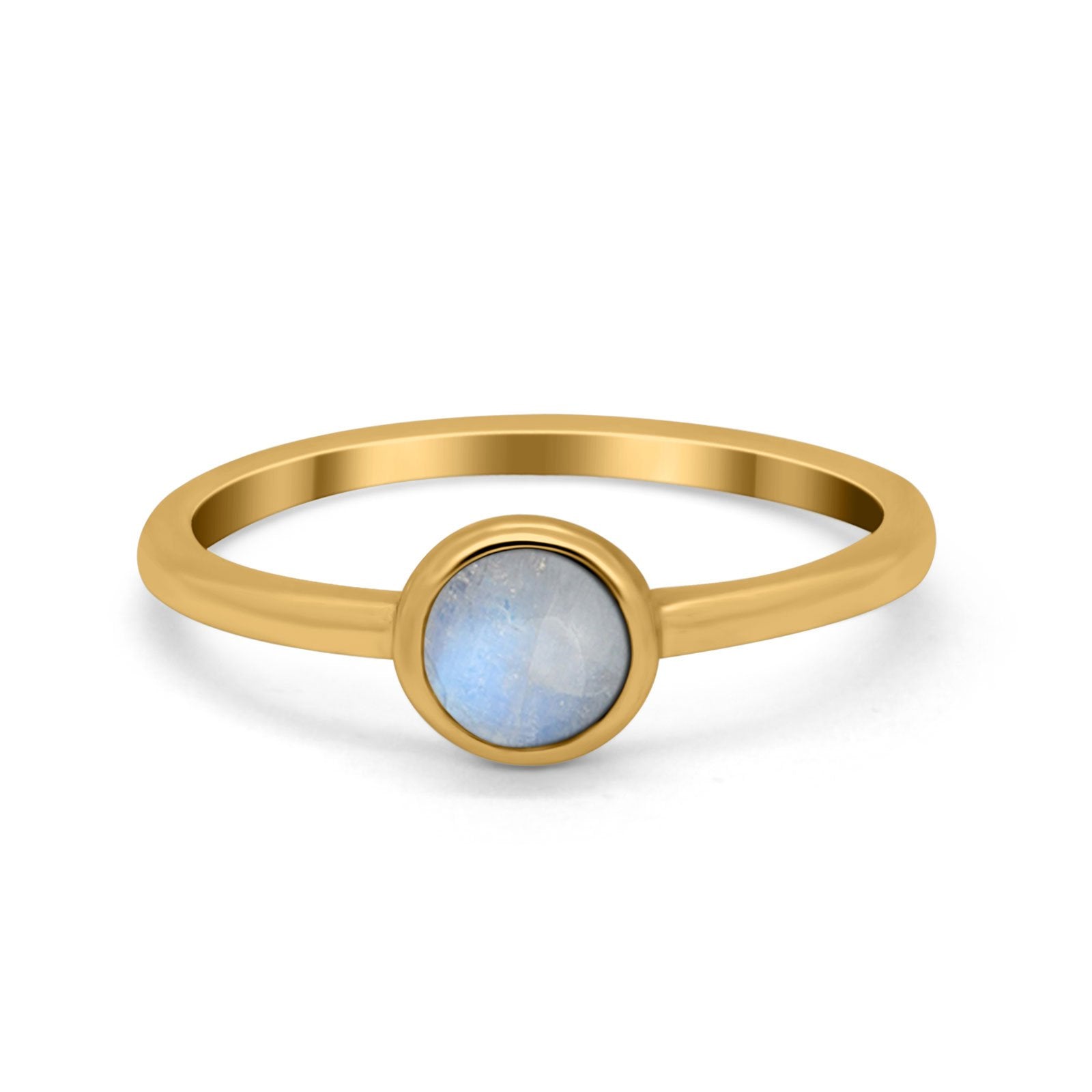 Petite Dainty Ring Solitaire Round Simulated Cubic Zirconia 925 Sterling Silver