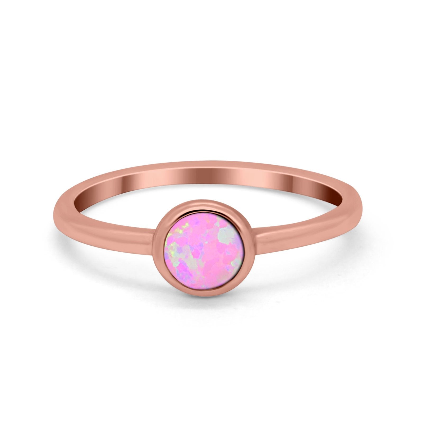 Petite Dainty Ring Solitaire Round Simulated Cubic Zirconia 925 Sterling Silver