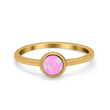 Petite Dainty Ring Solitaire Round Simulated Cubic Zirconia 925 Sterling Silver