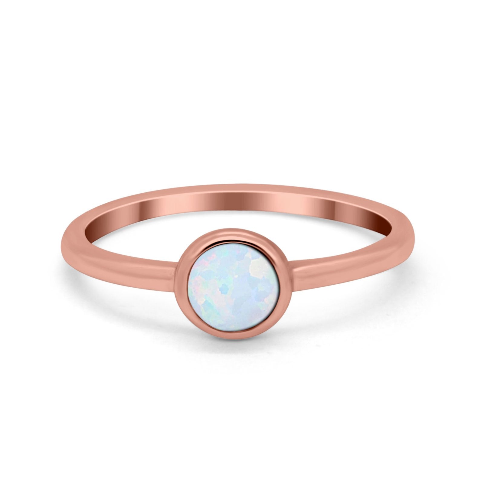 Petite Dainty Ring Solitaire Round Simulated Cubic Zirconia 925 Sterling Silver