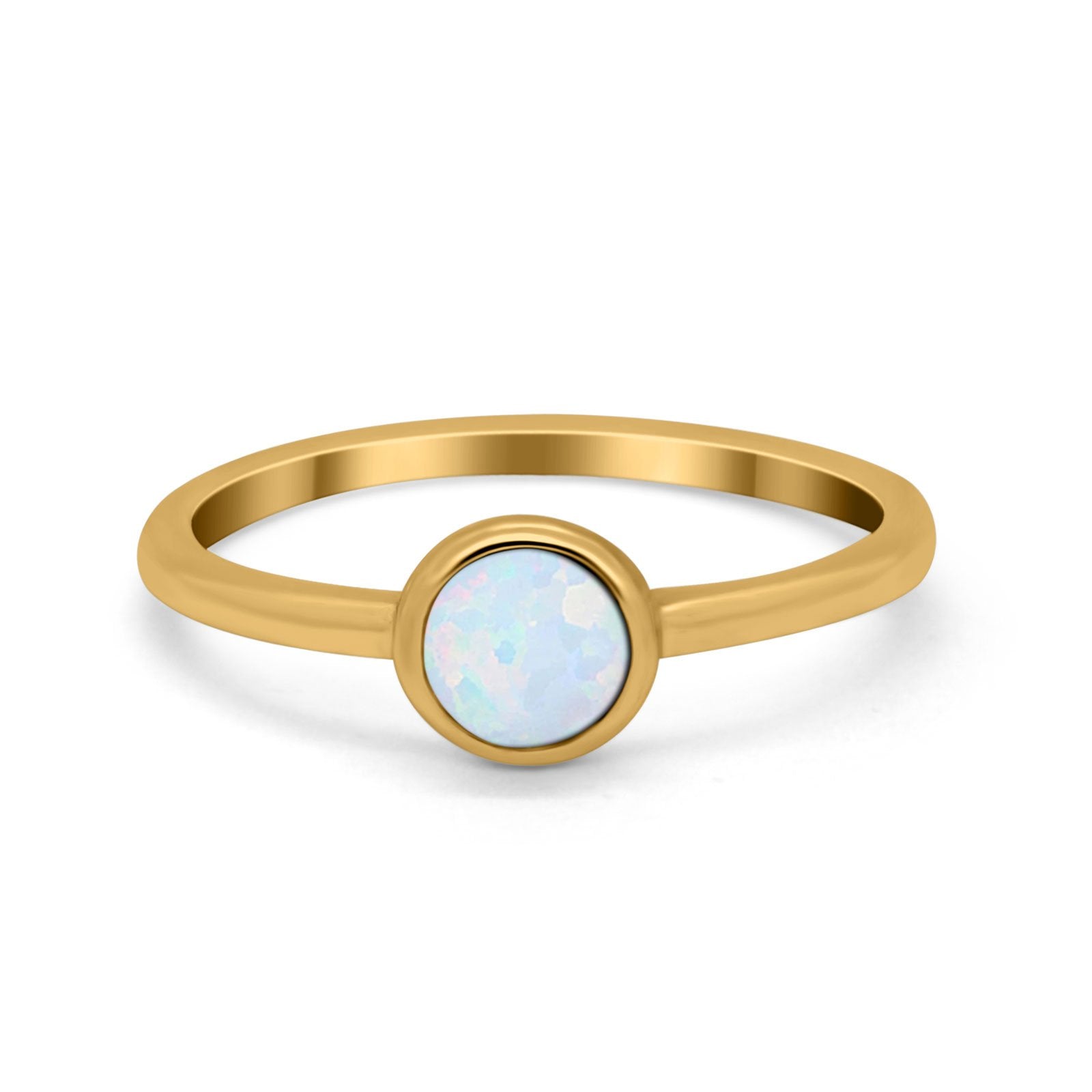 Petite Dainty Ring Solitaire Round Simulated Cubic Zirconia 925 Sterling Silver