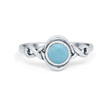 Celtic Trinity Ring Simulated Cubic Zirconia Infinity Shank 925 Sterling Silver
