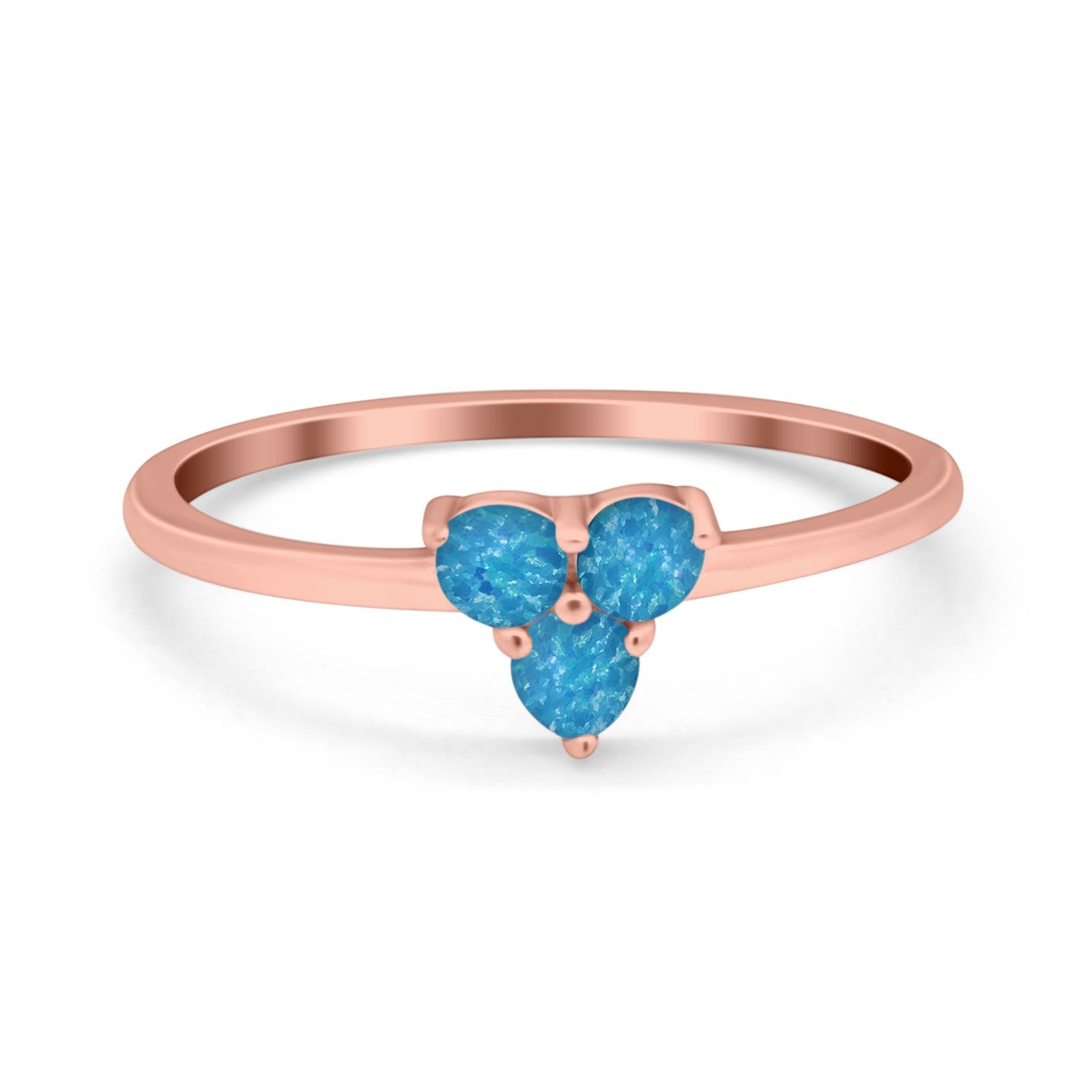 Fashion Thumb Ring Round Simulated Cubic Zirconia Opal 925 Sterling Silver