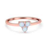 Fashion Thumb Ring Round Simulated Cubic Zirconia Opal 925 Sterling Silver