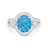 Art Deco Engagement Bridal Ring Simulated Cubic Zirconia 925 Sterling Silver