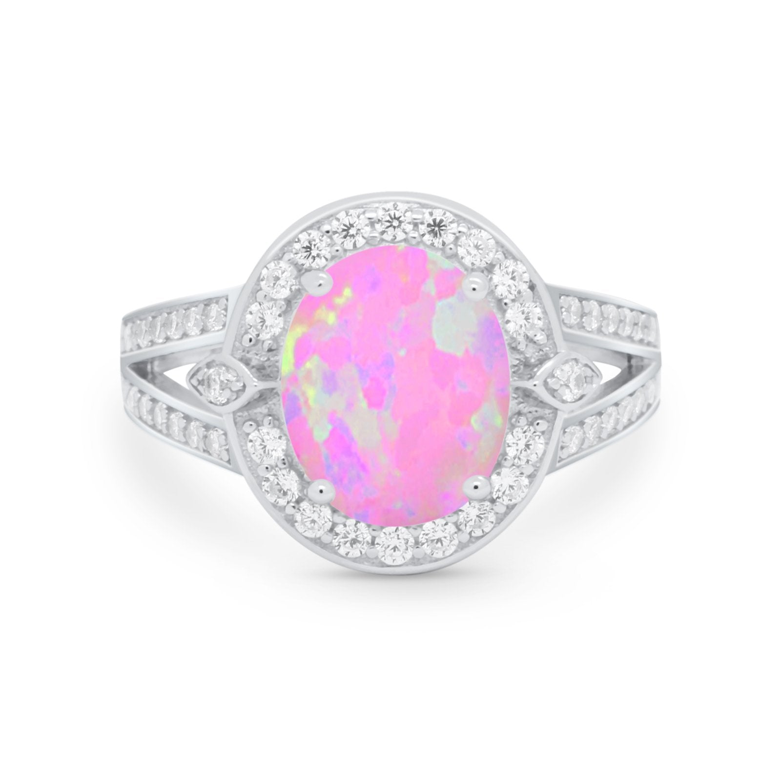 Art Deco Engagement Bridal Ring Simulated Cubic Zirconia 925 Sterling Silver