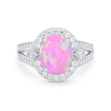 Art Deco Engagement Bridal Ring Simulated Cubic Zirconia 925 Sterling Silver