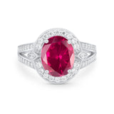 Art Deco Engagement Bridal Ring Simulated Cubic Zirconia 925 Sterling Silver