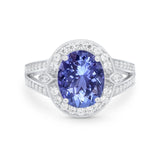 Art Deco Engagement Bridal Ring Simulated Cubic Zirconia 925 Sterling Silver