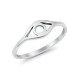 Eye Evil Eye Ring Solid 925 Sterling Silver