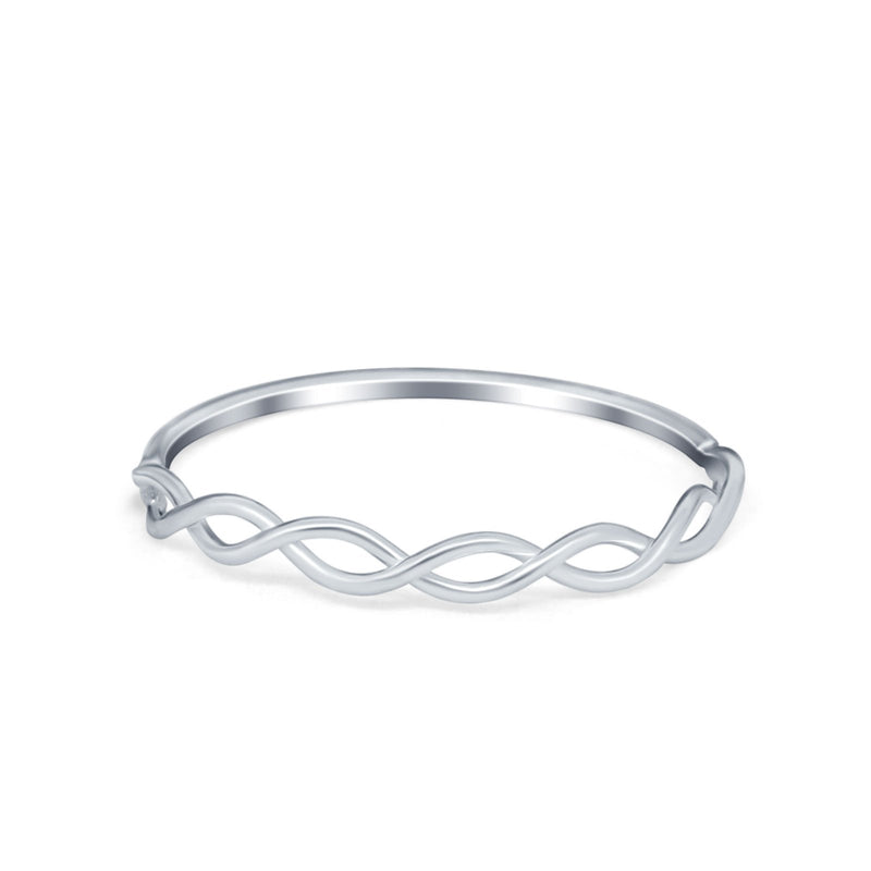 Infinity Band Ring Crisscross Thumb Plain Ring 925 Sterling Silver
