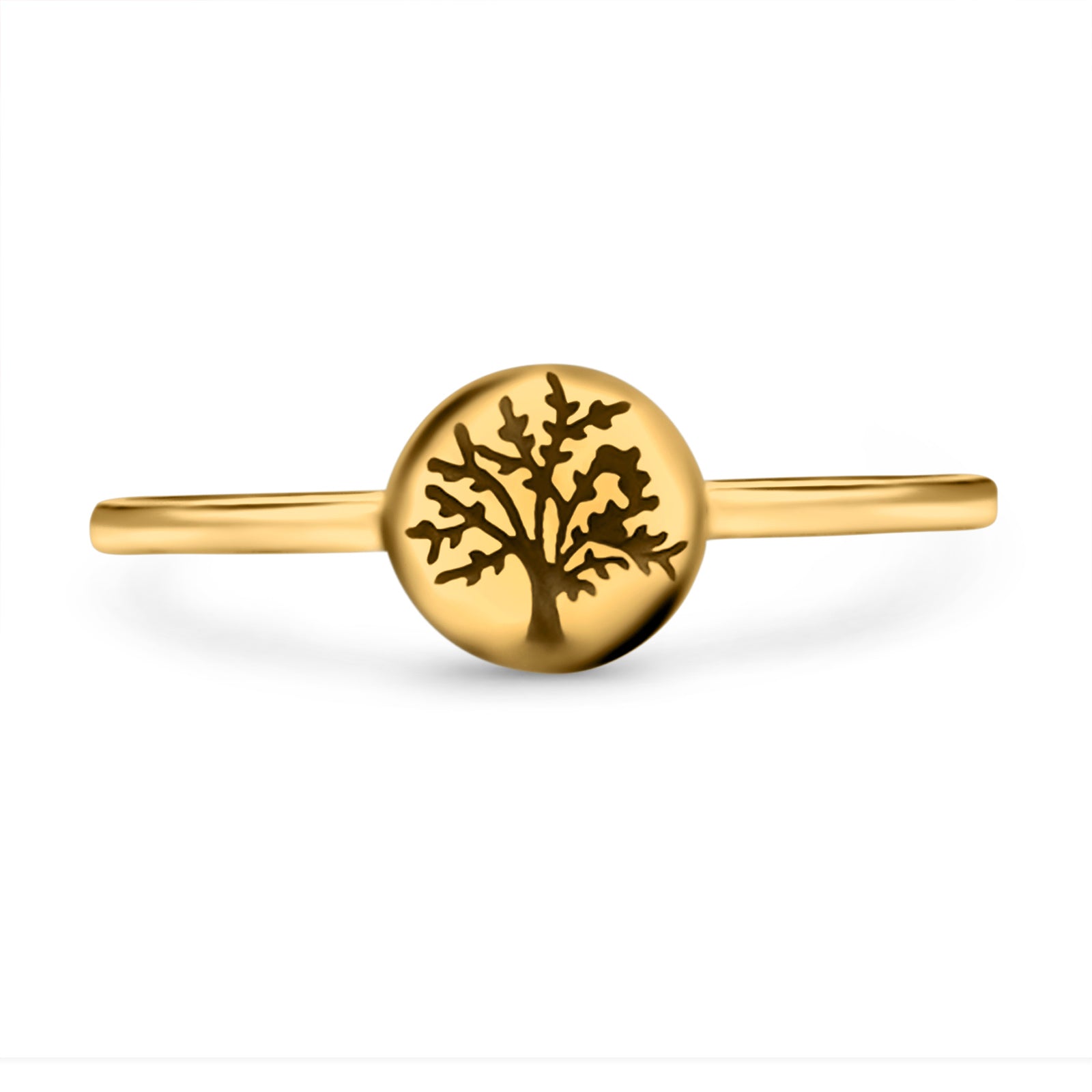 Tree of Life Ring Oxidized Band Solid 925 Sterling Silver Thumb Ring (7mm)
