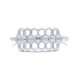 Unique Honeycomb Designer Statement Band Thumb Ring