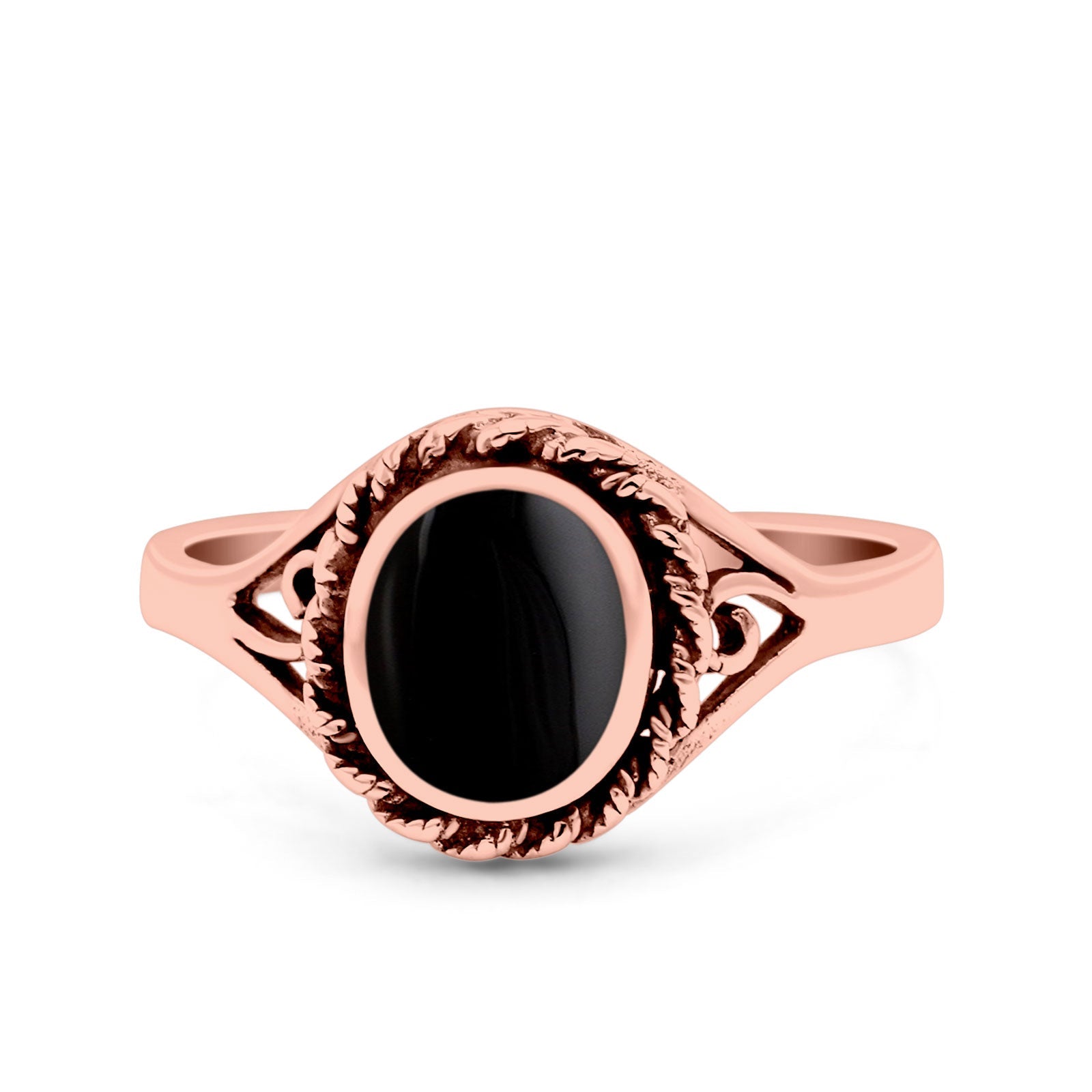 Filigree Petite Dainty Lab Opal Ring Solid Round Oxidized 925 Sterling Silver