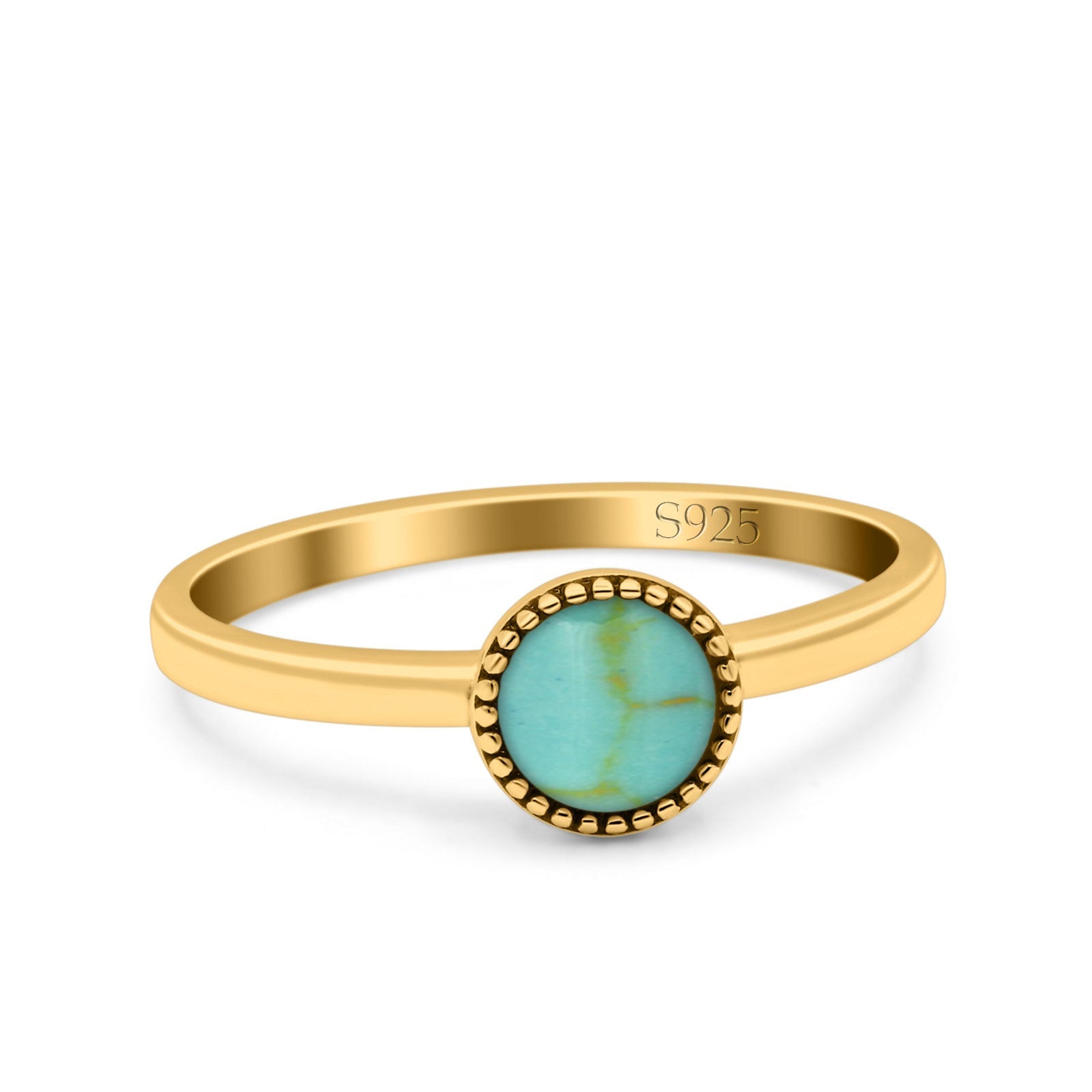Petite Dainty Lab Opal Ring Solid Round Oxidized 925 Sterling Silver
