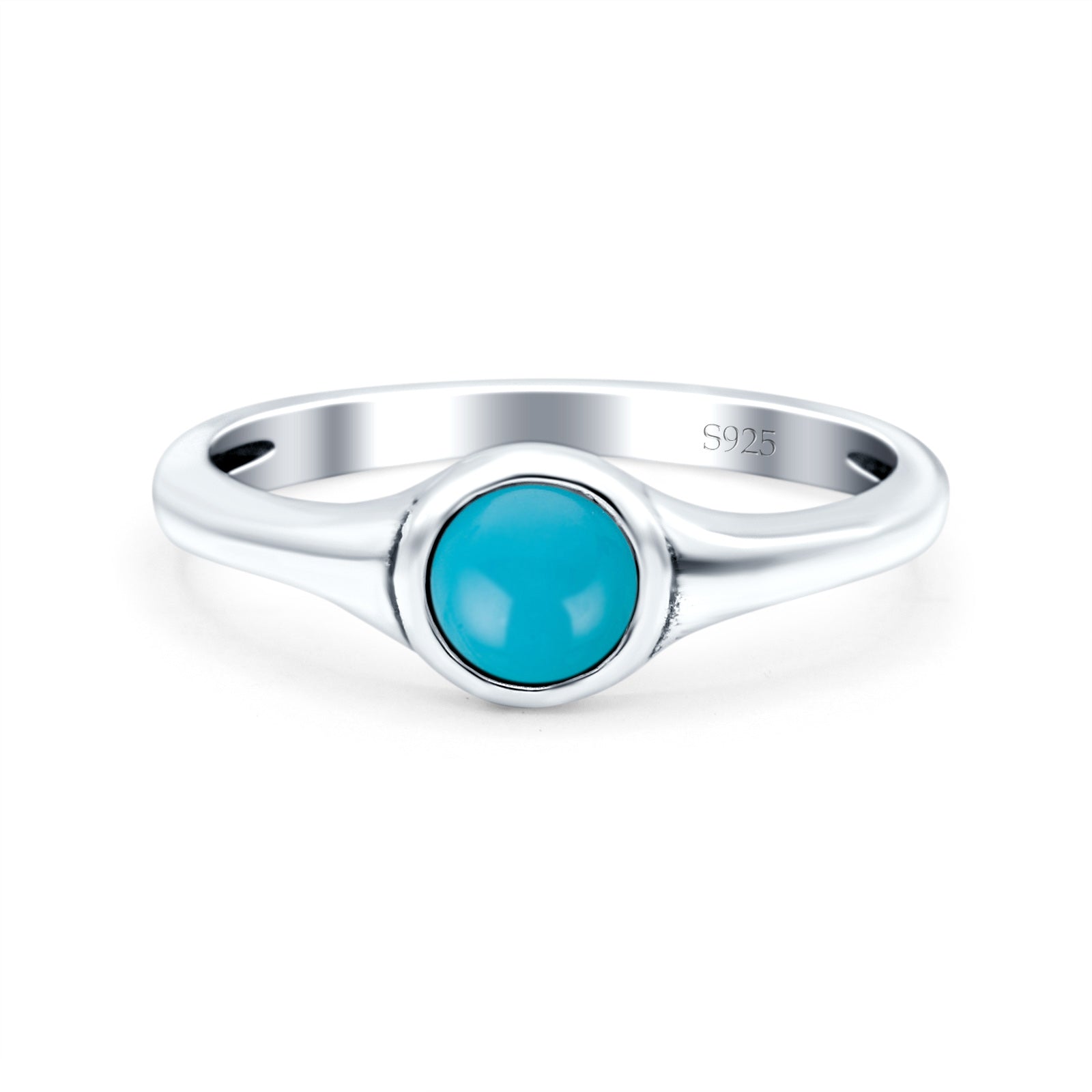 Petite Dainty Round Lab Opal Promise Ring Solid Oxidized 925 Sterling Silver (6mm)