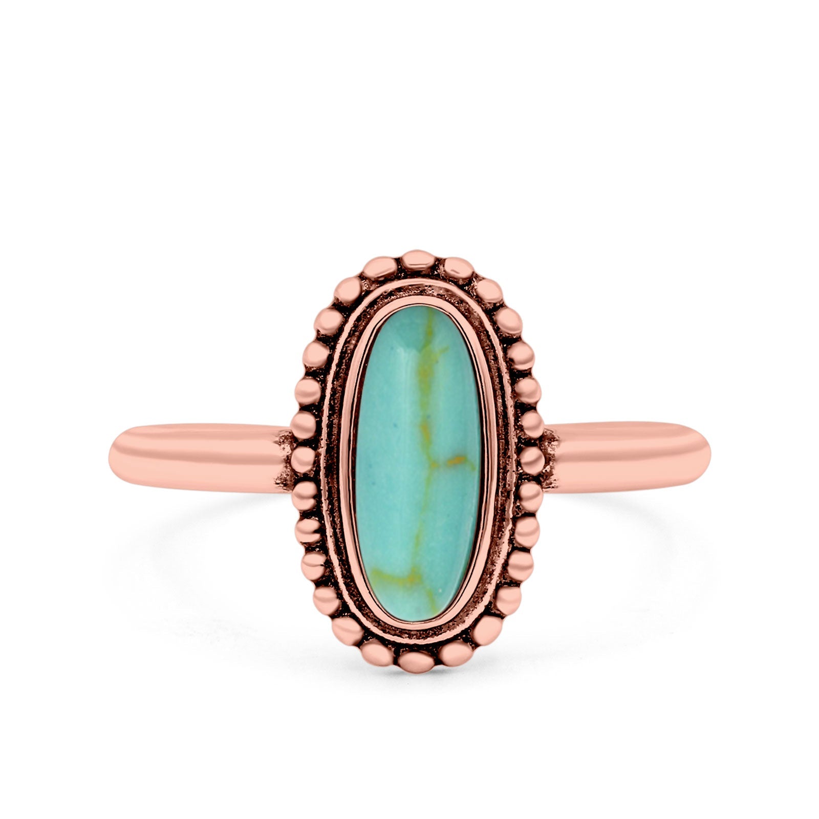 Vintage Style Oval Lab Opal Ring Solid Oxidized 925 Sterling Silver (13mm)
