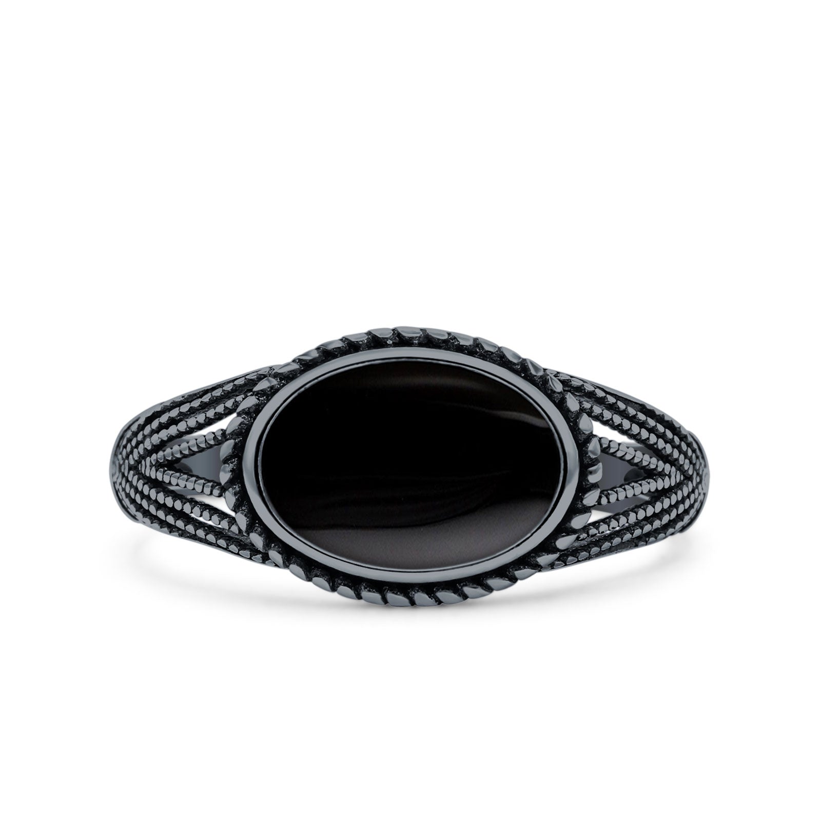 Vintage Style Petite Dainty Lab Opal Ring Solid Oval Oxidized 925 Sterling Silver