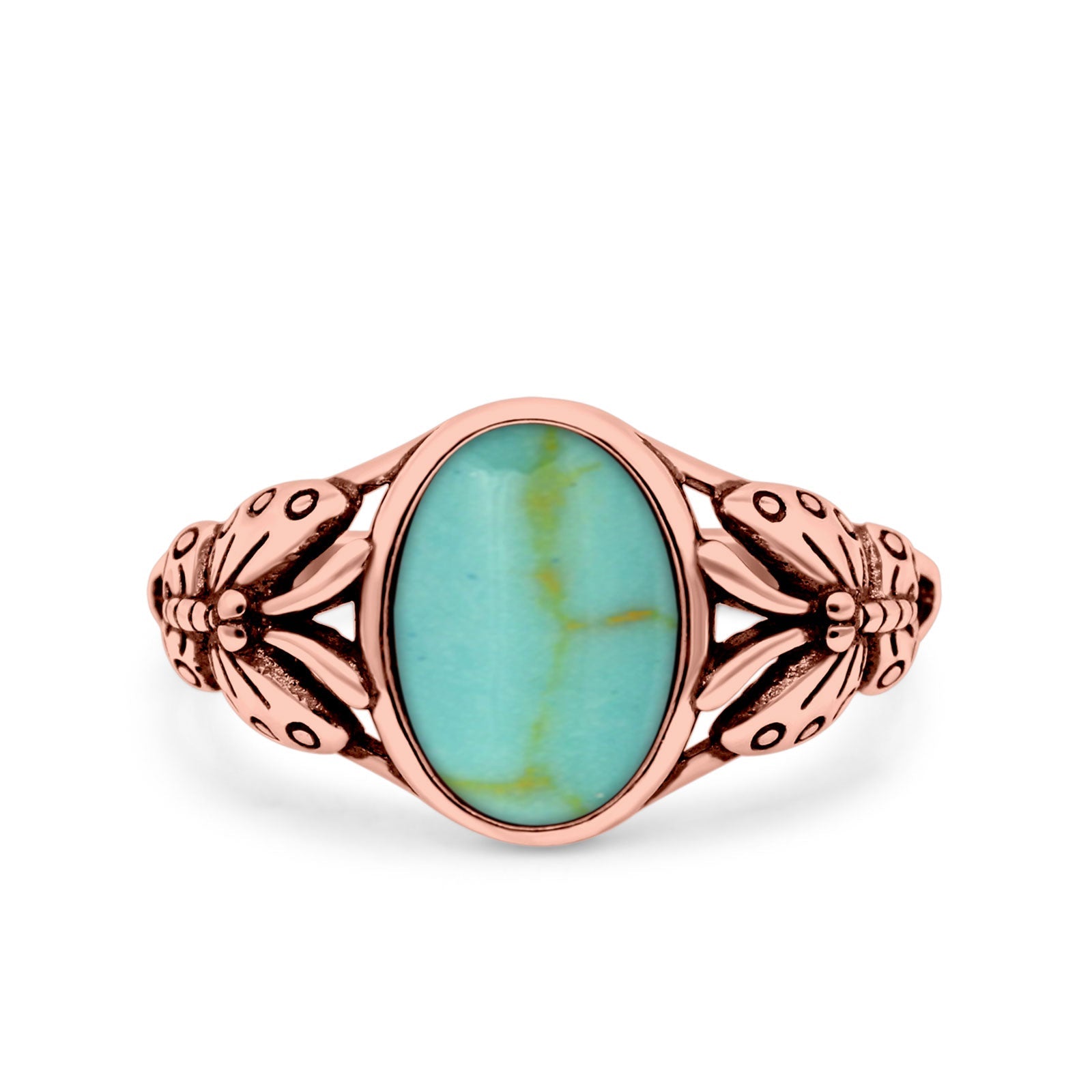 Petite Dainty Butterfly Lab Opal Ring Solid Oval Oxidized 925 Sterling Silver