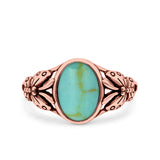 Petite Dainty Butterfly Lab Opal Ring Solid Oval Oxidized 925 Sterling Silver