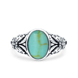 Petite Dainty Butterfly Lab Opal Ring Solid Oval Oxidized 925 Sterling Silver