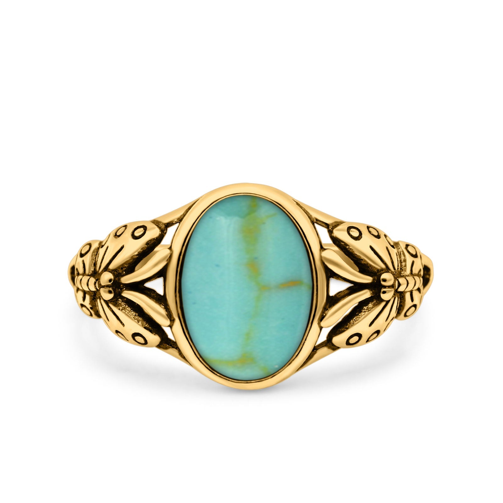 Petite Dainty Butterfly Lab Opal Ring Solid Oval Oxidized 925 Sterling Silver