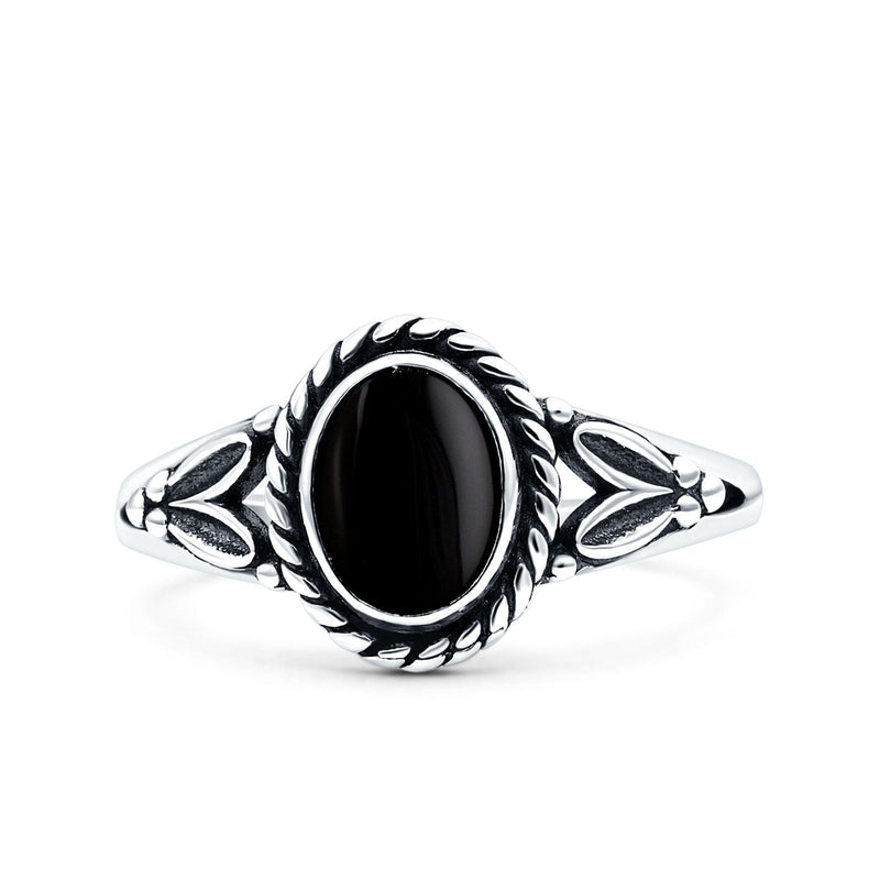 Filigree Petite Dainty Lab Opal Ring Solid Oval Oxidized 925 Sterling Silver