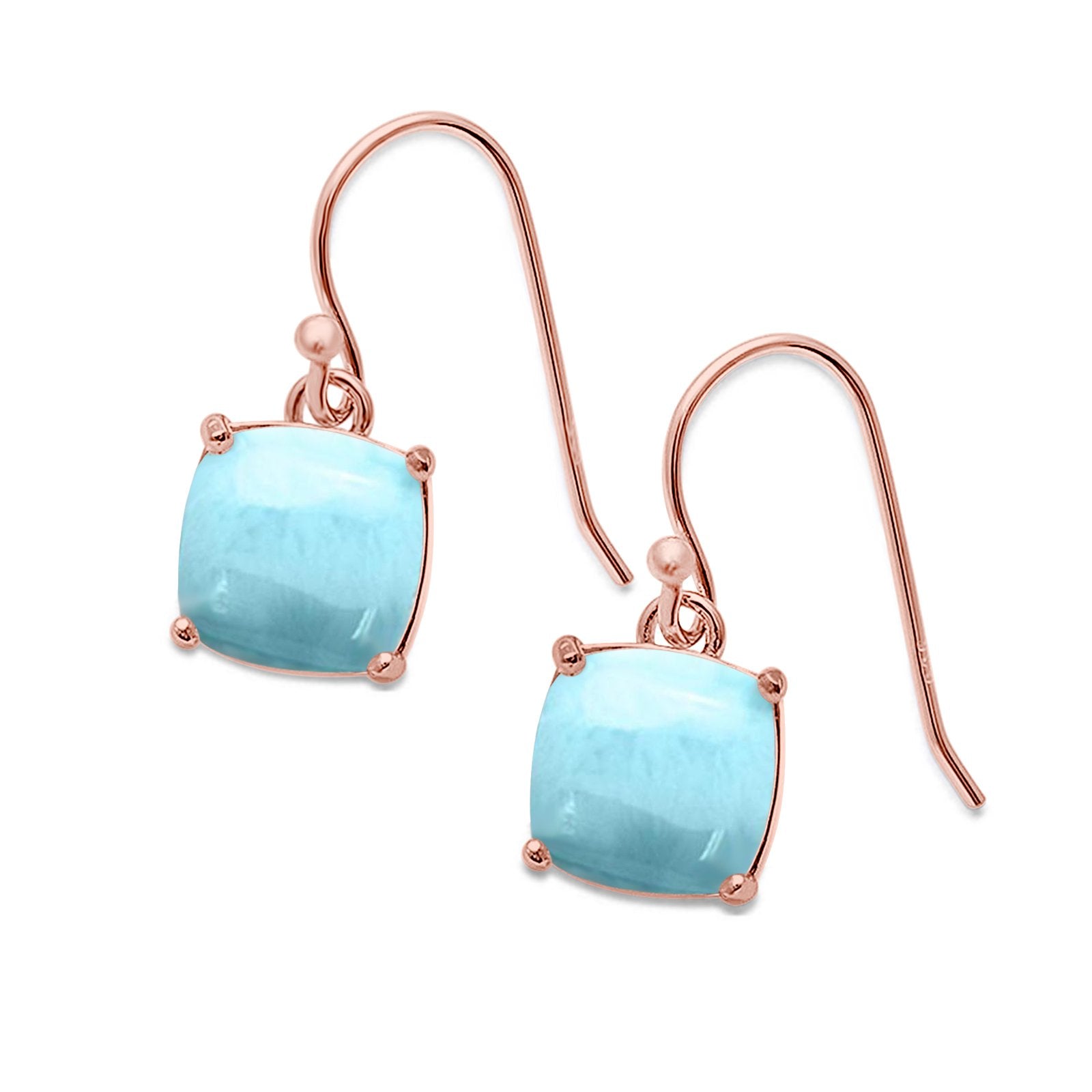 Halo Drop Dangle Earrings Cushion Lab Opal Fish Hook 925 Sterling Silver (22mm)